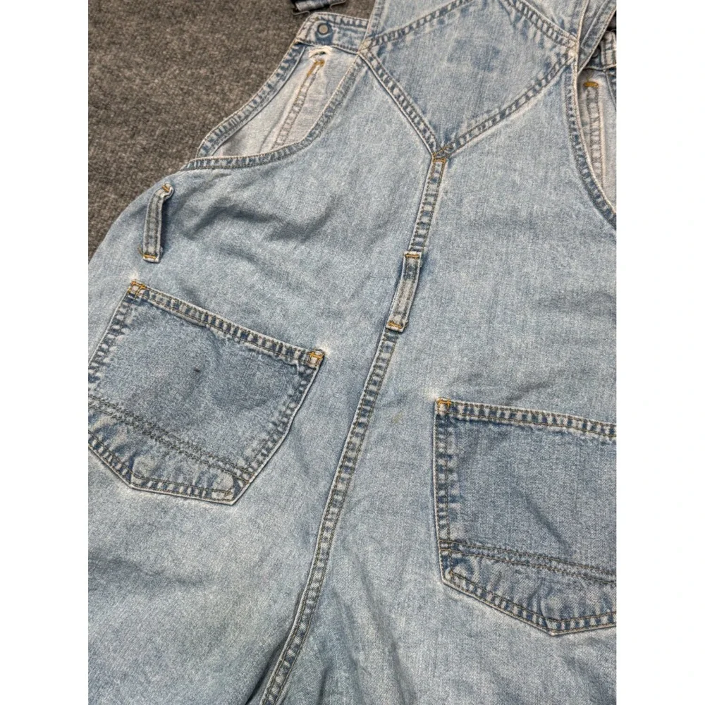 Vintage‎ Esprit EDC Denim Shortalls Light Wash Cotton Overalls 90s Women Medium